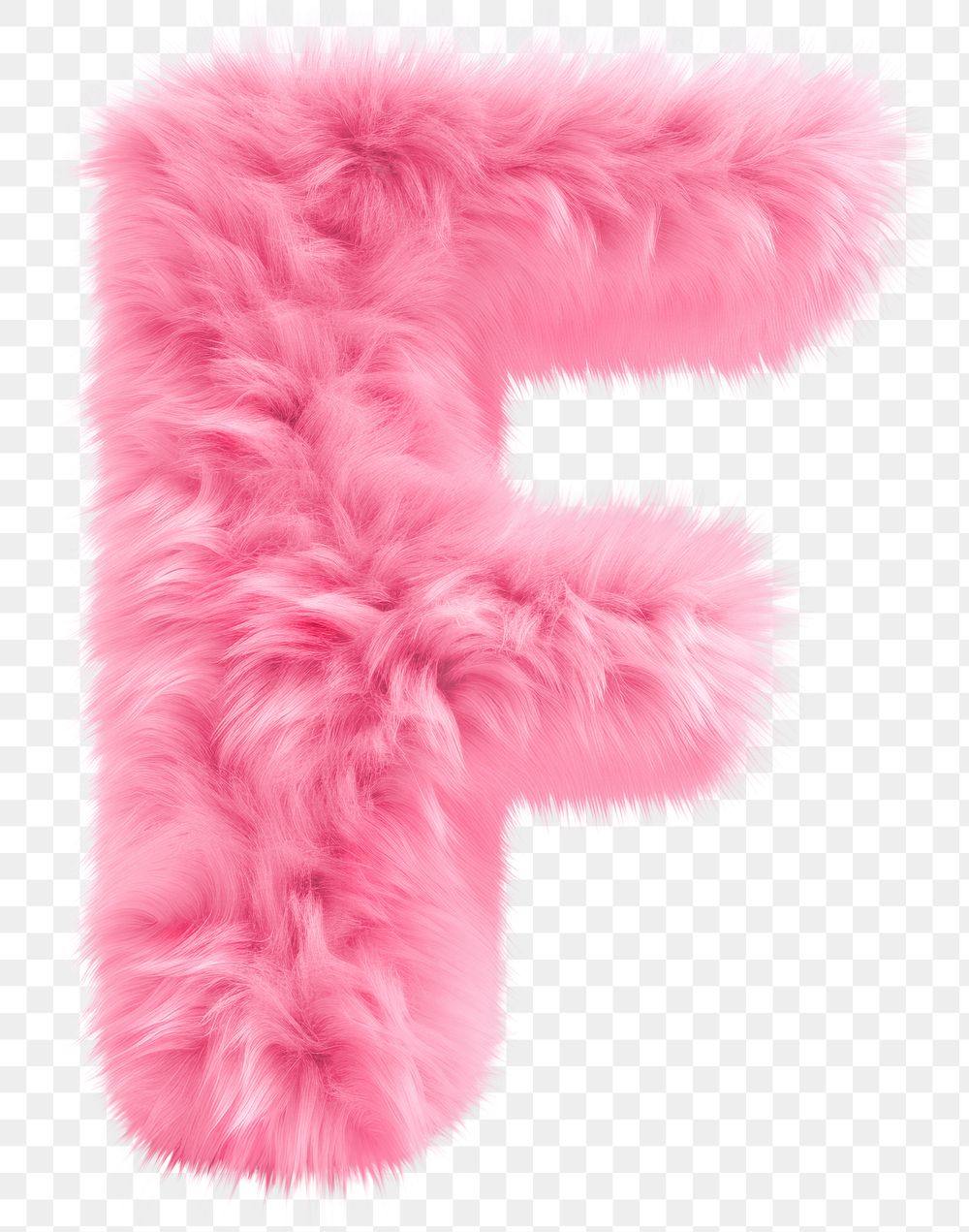 PNG  Fur letter F pink white background celebration.
