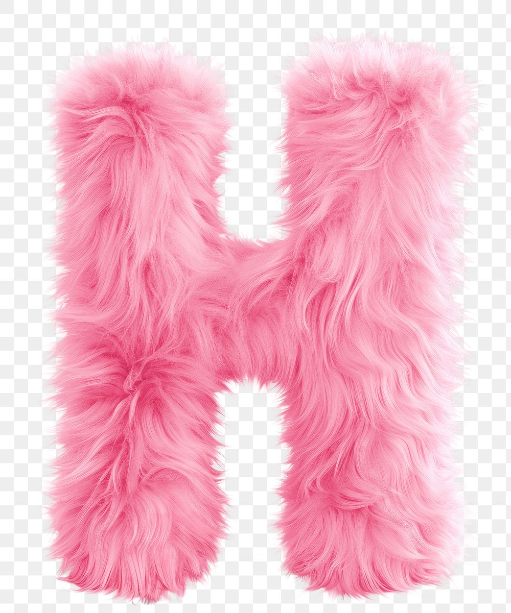 PNG  Fur letter H pink accessories accessory.