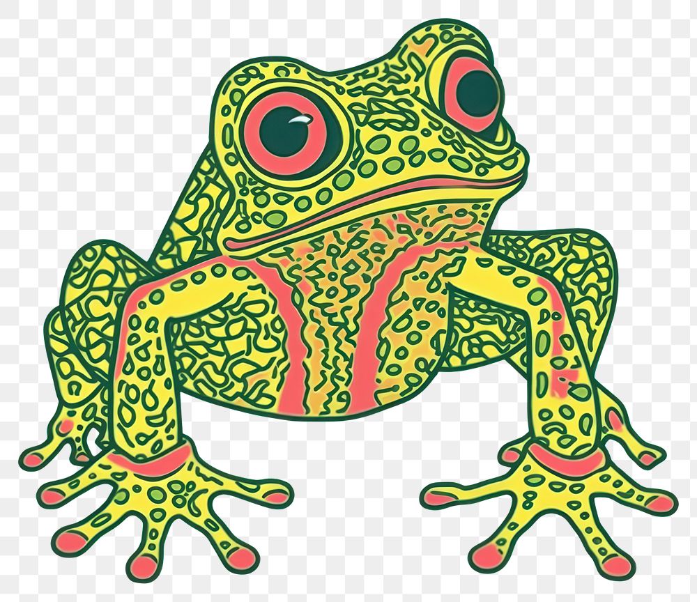 PNG A vector graphic of frog amphibian bulldozer wildlife.
