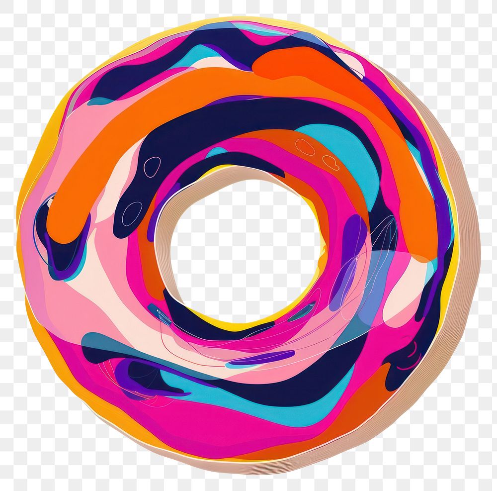 PNG Multi colored donut confectionery clothing dessert.