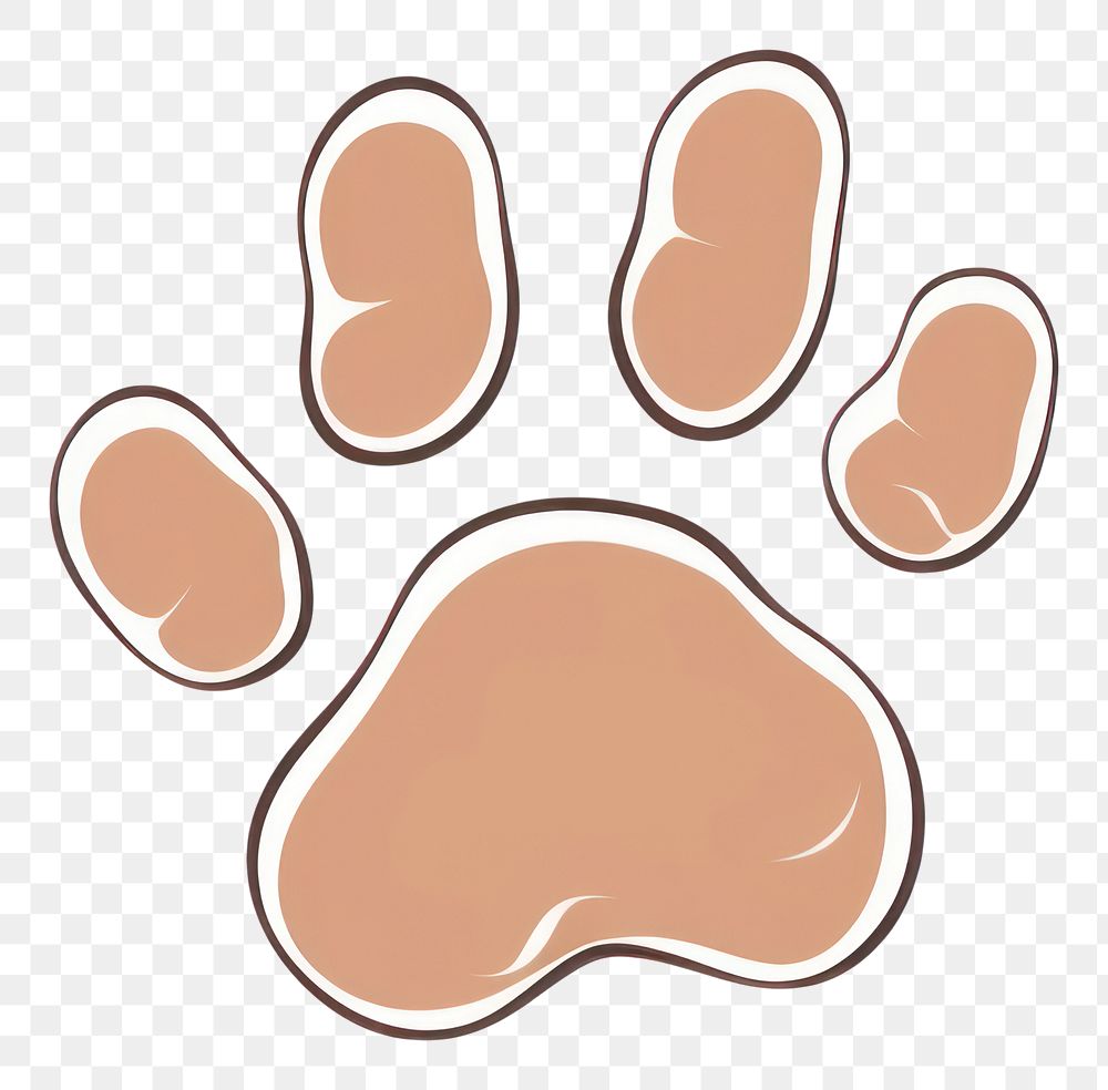 PNG Dog paw print hand footprint person 