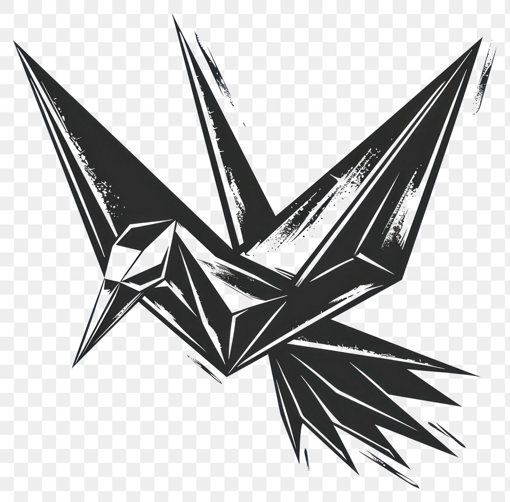PNG Origami logo symbol emblem.