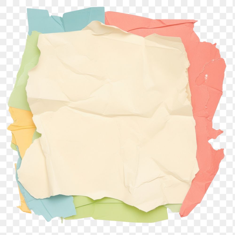 PNG Colorful ripped paper diaper.