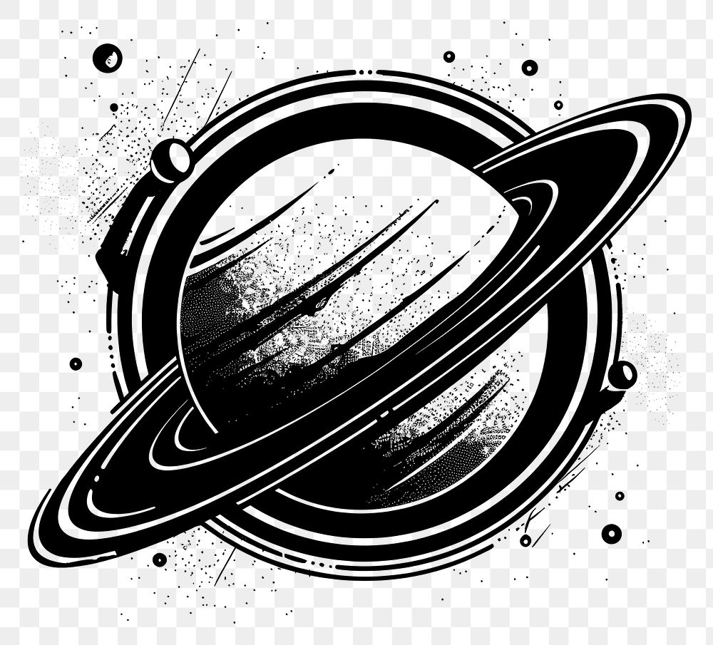 PNG Uranus tattoo flat illustration astronomy universe planet.