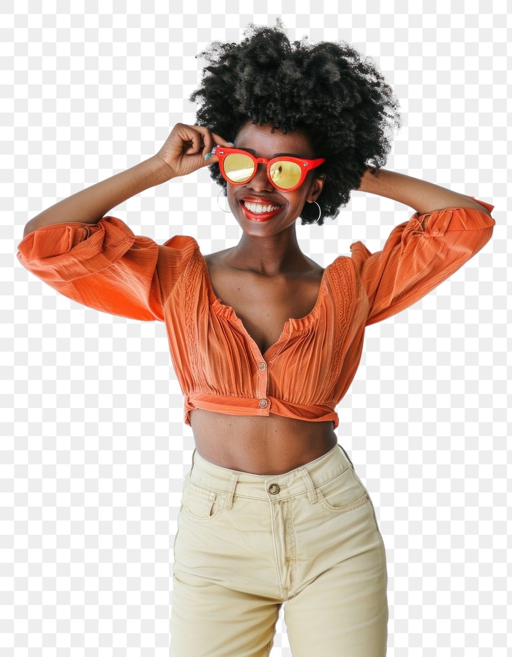 PNG Happy cheerful Afro American woman photo accessories photography.