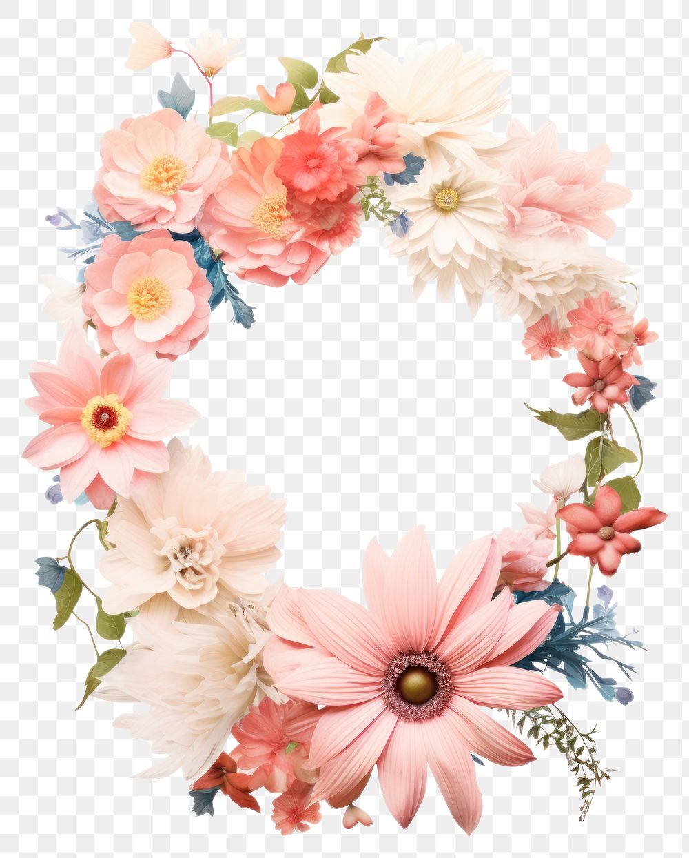 PNG Flower Collage flower wreath pattern graphics blossom.