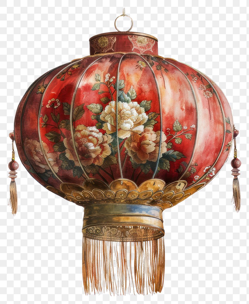 PNG Chinese lantern chandelier handicraft lampshade.