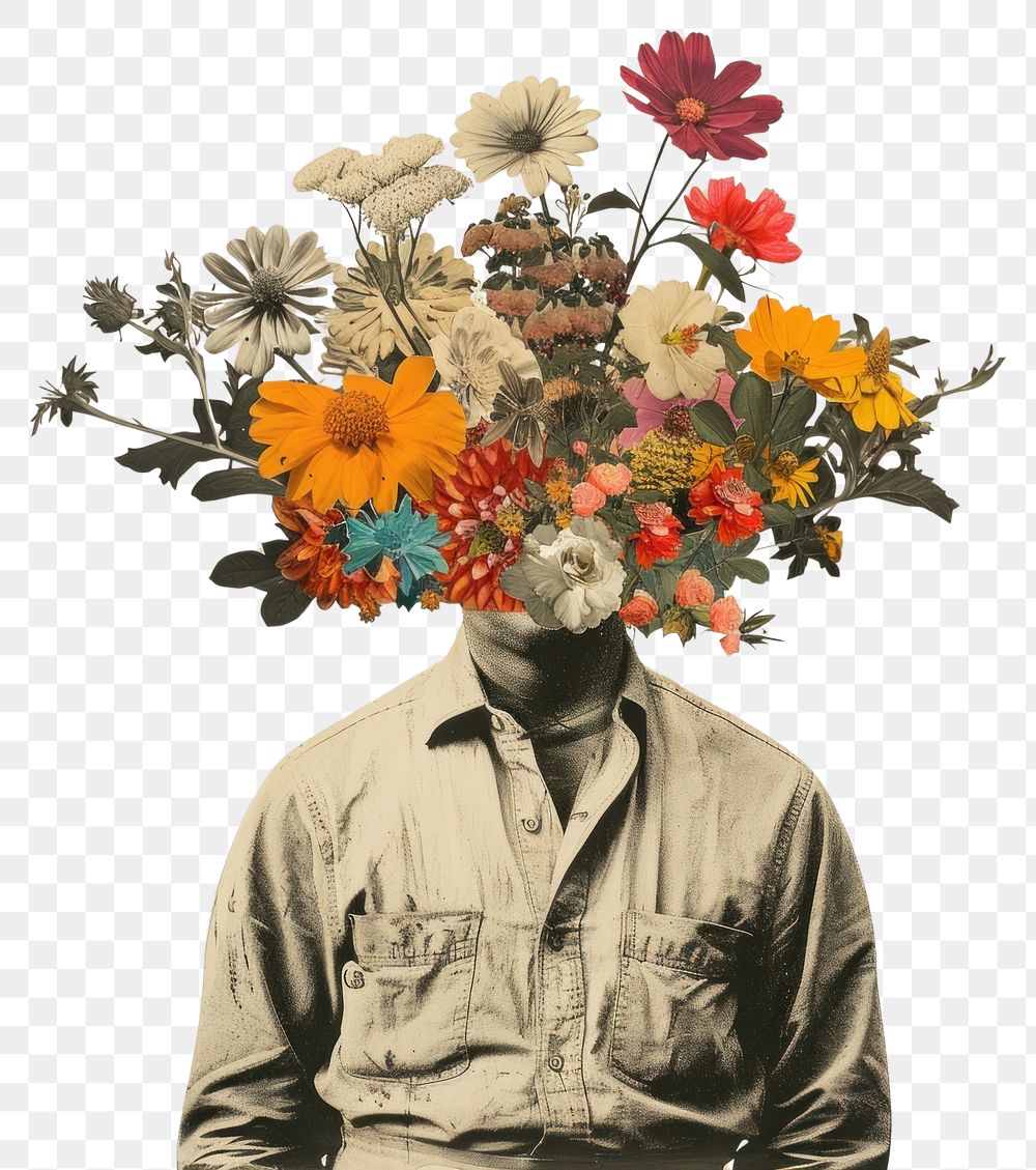 PNG Psychopath person flower photo.