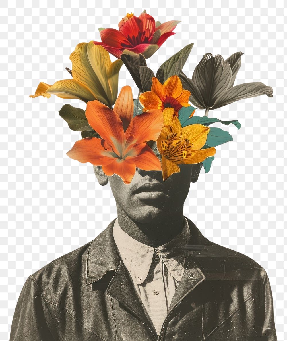 PNG Bipolar disorder person flower photo.