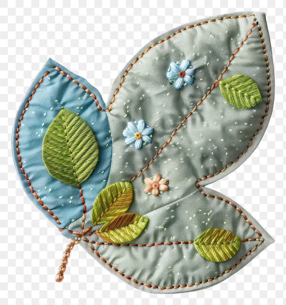 PNG Leaf shape pattern stitch accessories.