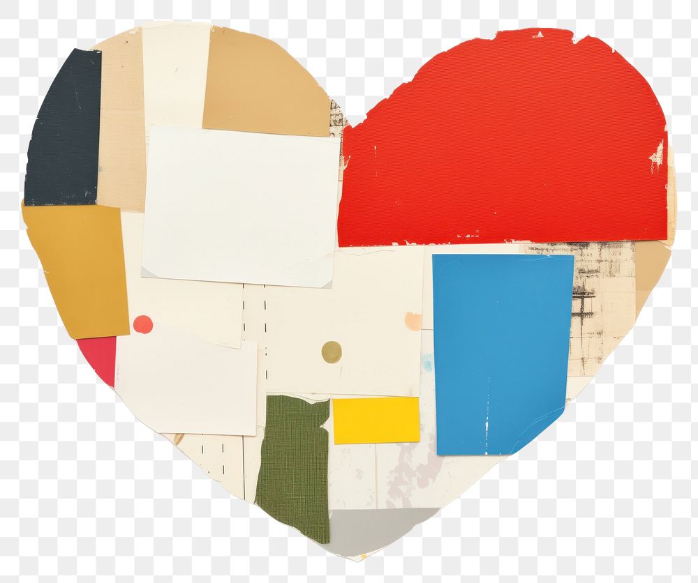 PNG  Heart paper carft collage letterbox painting mailbox.