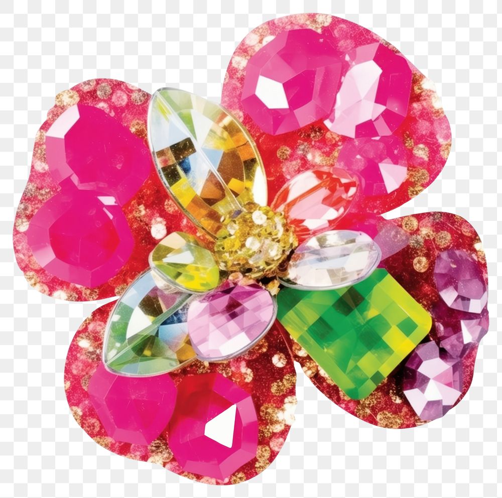 PNG  Glitter flower accessories accessory gemstone.