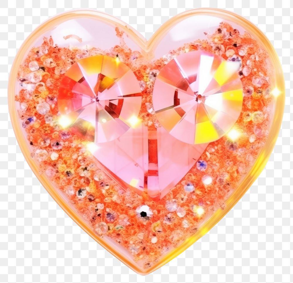 PNG  Glitter heart accessories chandelier accessory.
