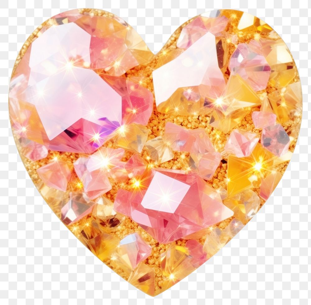 PNG  Glitter heart accessories chandelier accessory.