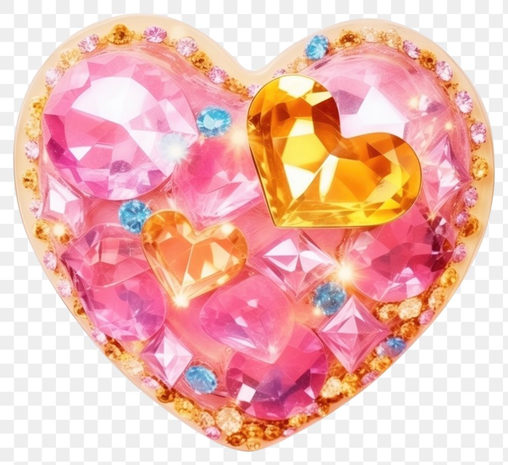 PNG  Glitter heart accessories accessory gemstone.