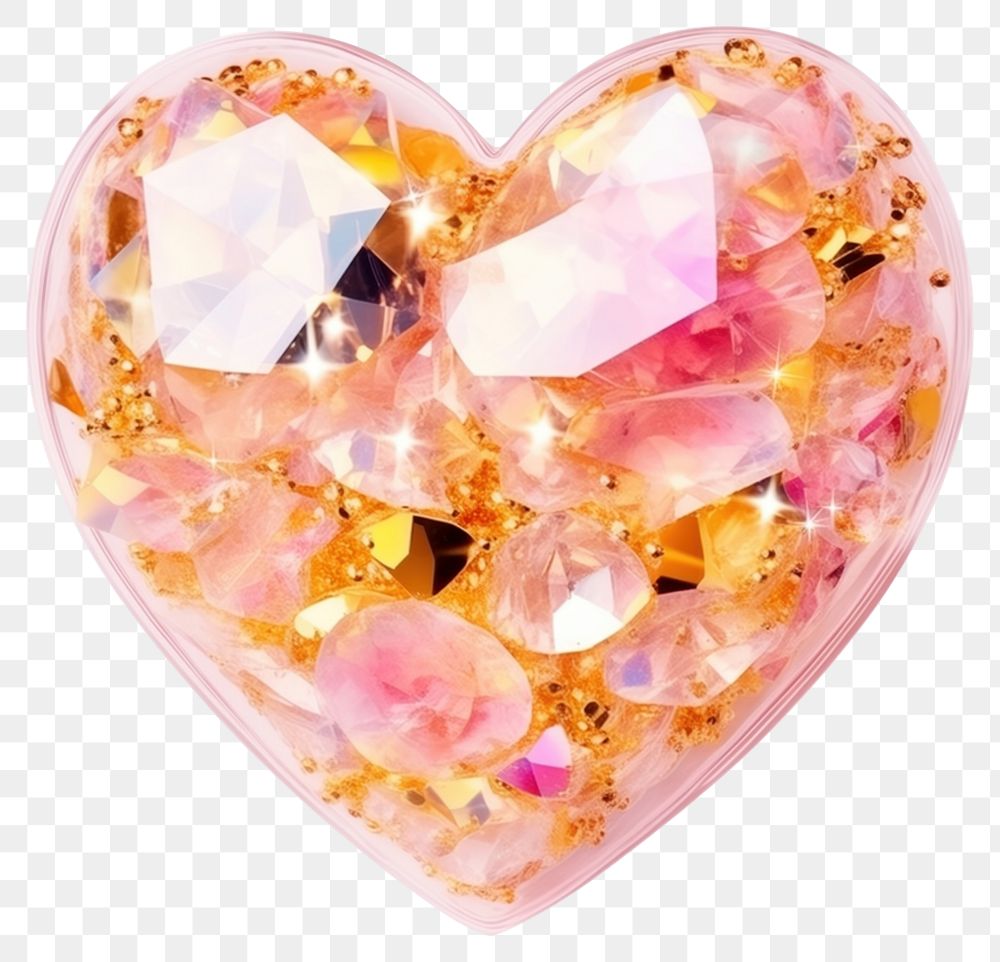 PNG  Glitter heart accessories accessory gemstone.