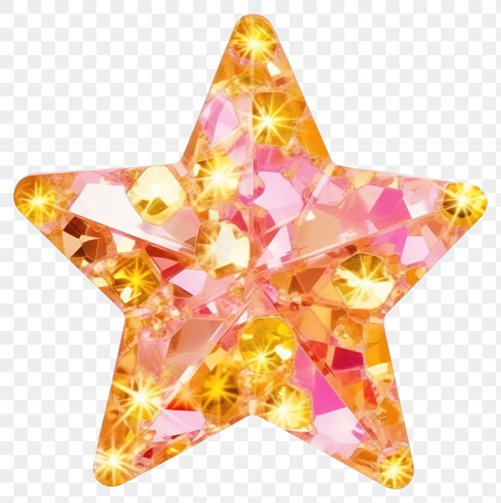 PNG  Glitter star accessories chandelier accessory.
