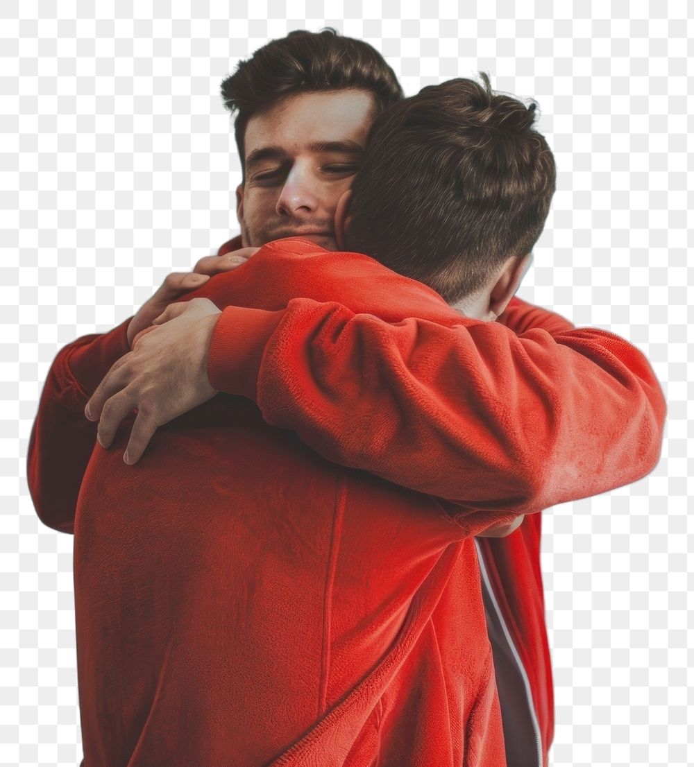 PNG Man hugging another man person human adult.
