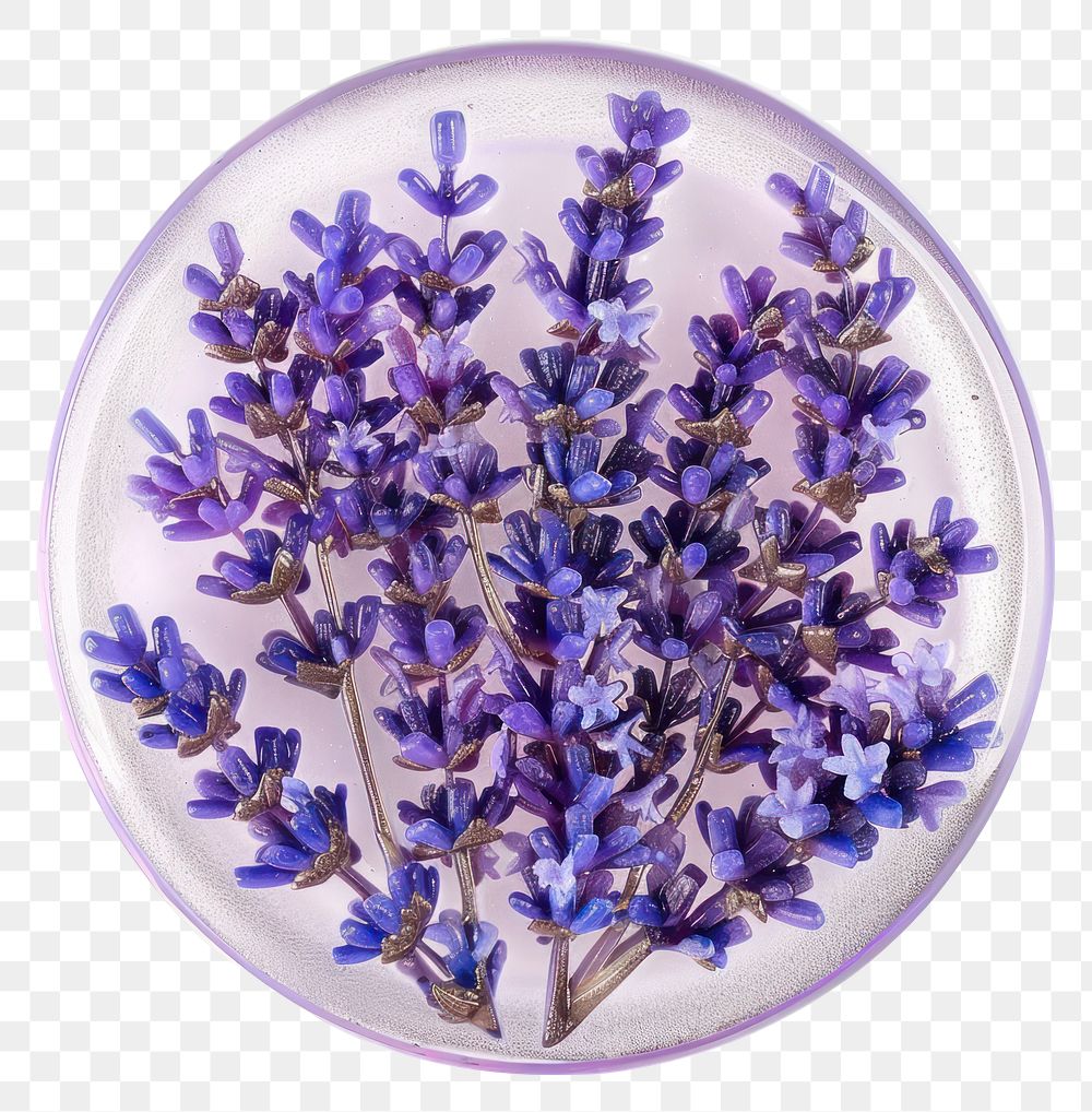 PNG Flower resin Lavender shaped lavender blossom purple.