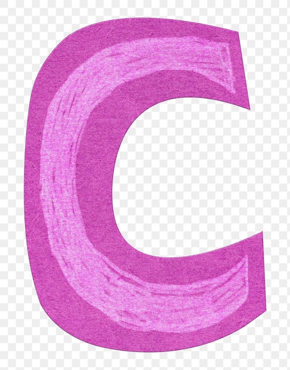 Letter C png cute paper cut alphabet, transparent background