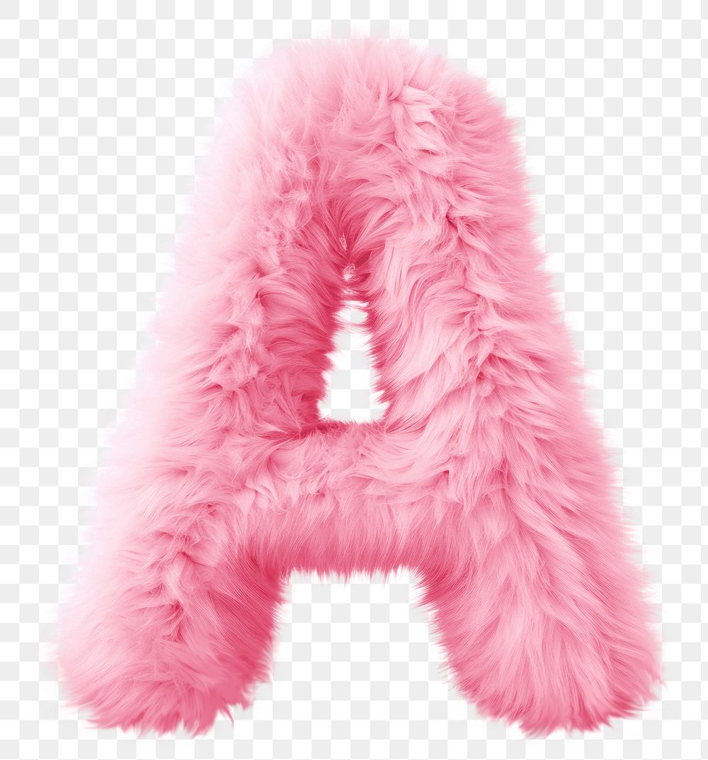 PNG  Fur letter A pink white background accessories.