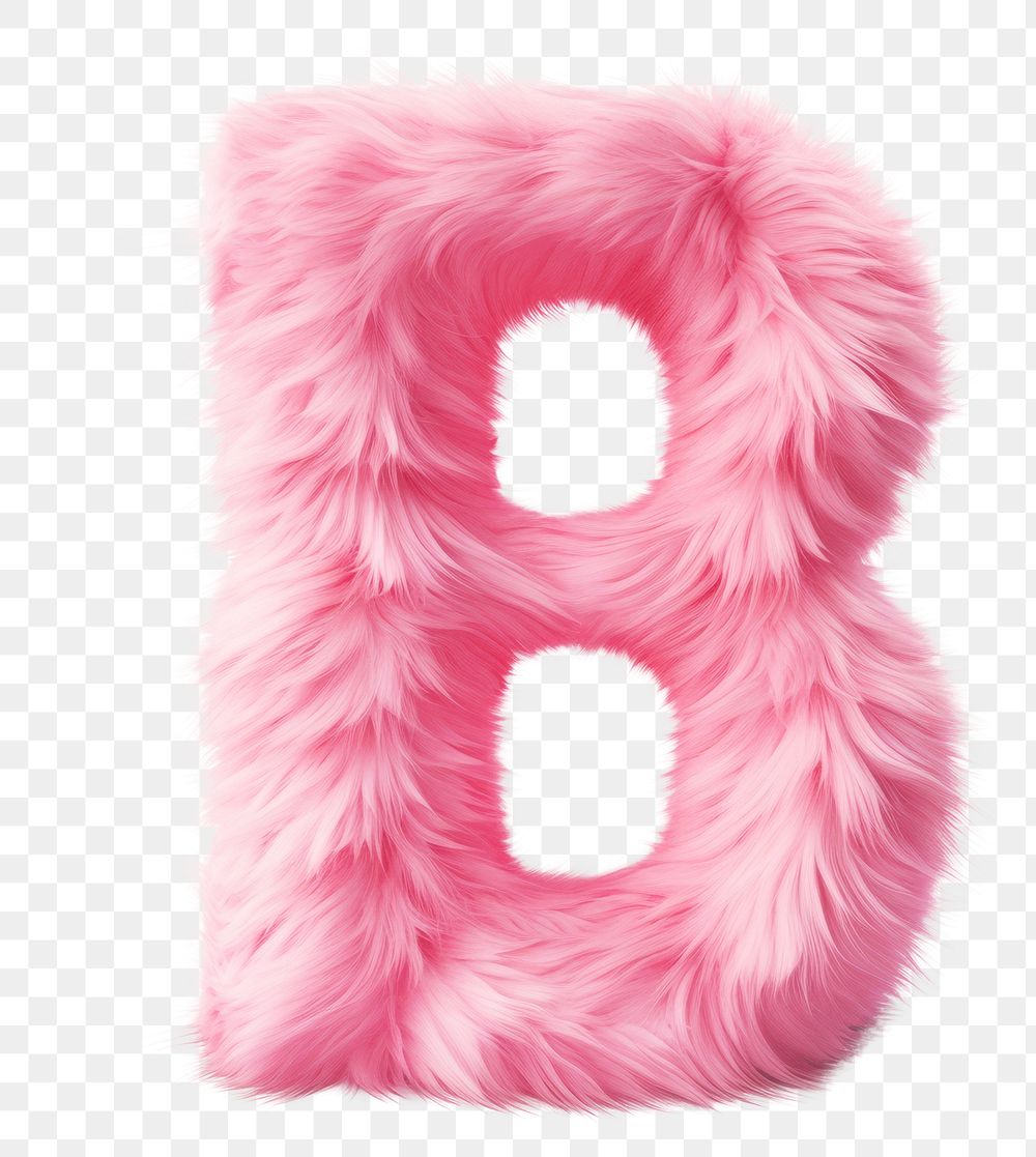 PNG  Fur letter B pink white background accessories.