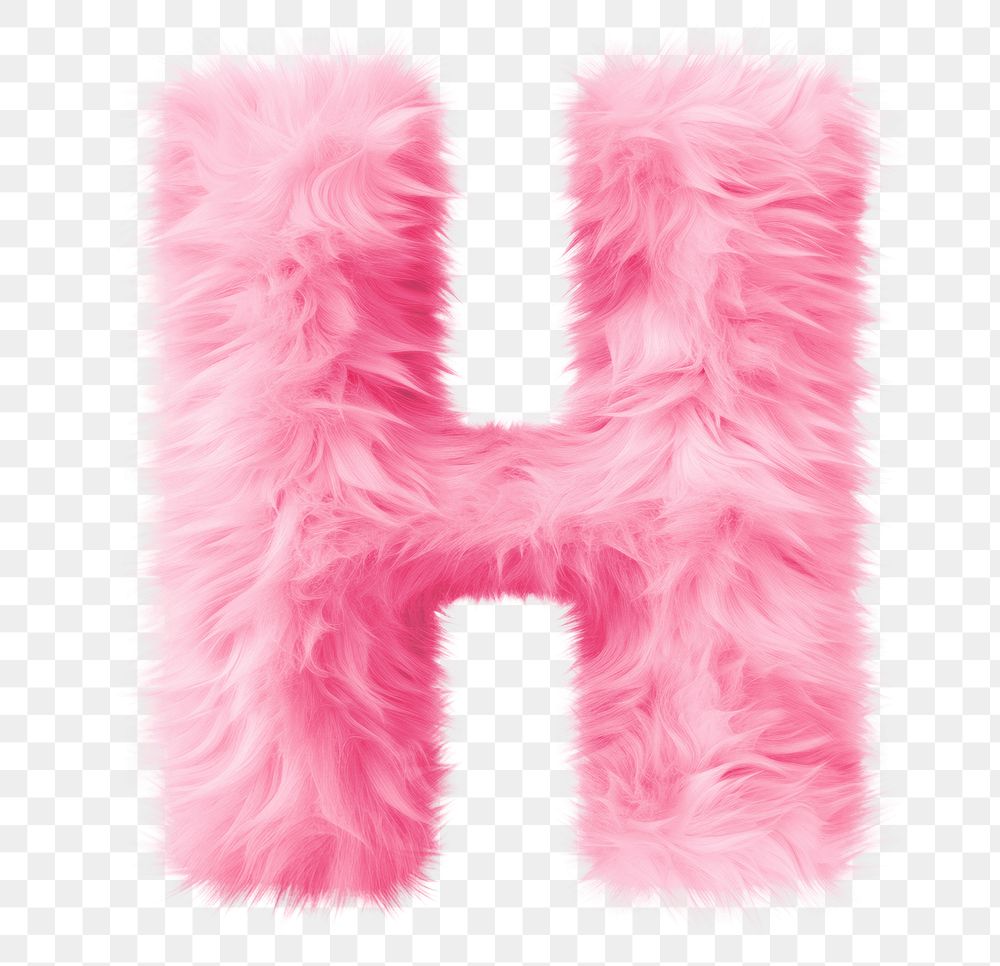 PNG  Fur letter H pink white background accessories.
