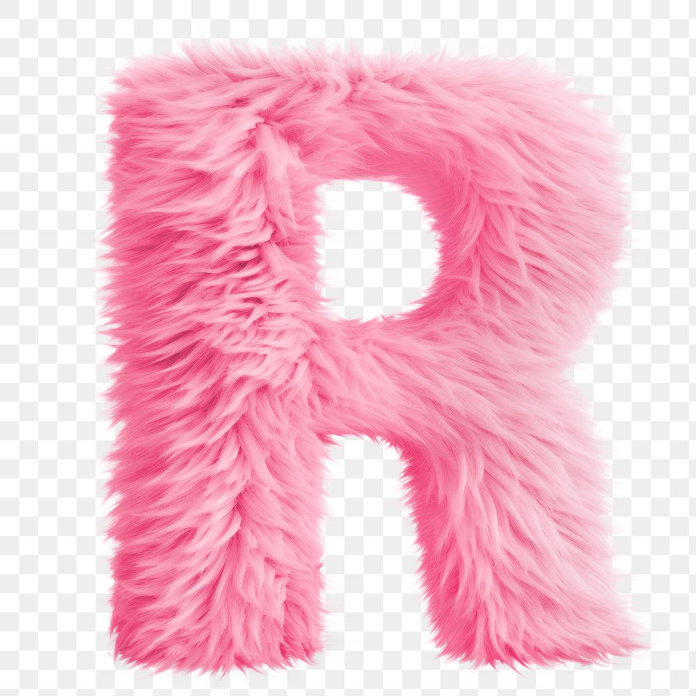 PNG  Fur letter R pink white background accessories.