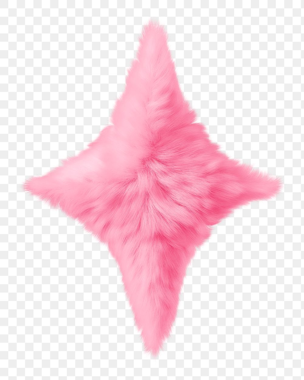 Pink blink png fluffy 3D shape, transparent background