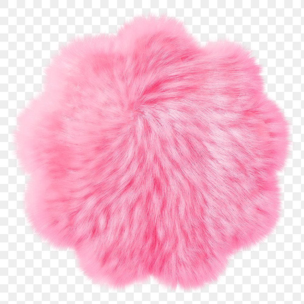 Pink explosion bubble png fluffy 3D shape, transparent background