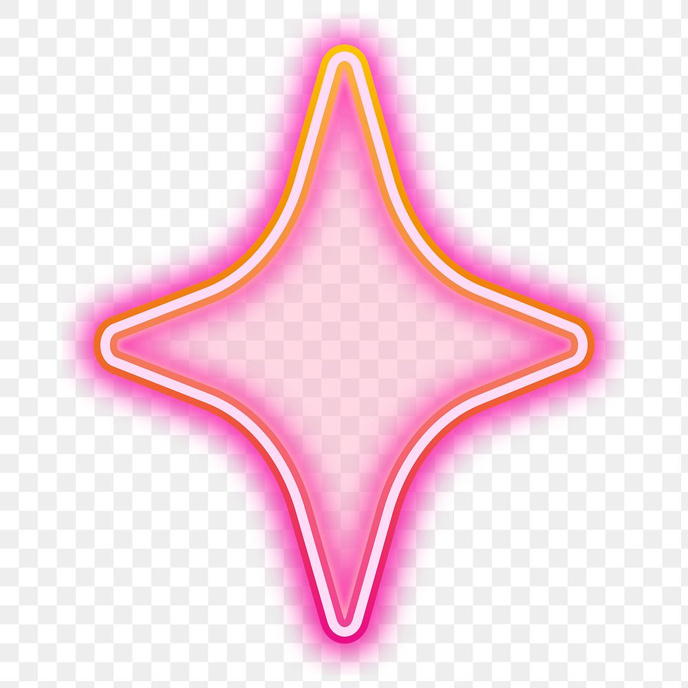 Pink blink png neon gradient icon, transparent background