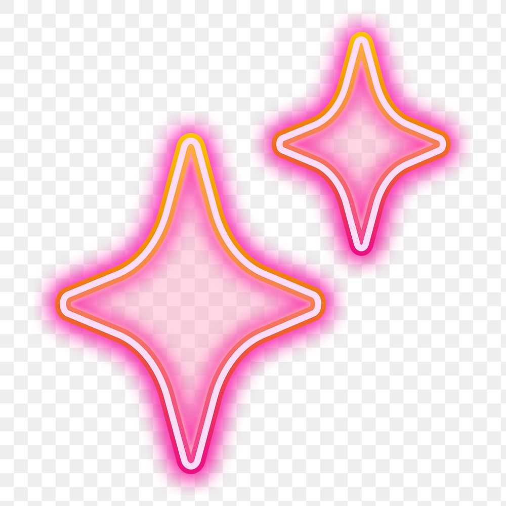 Pink blink png neon gradient icon, transparent background
