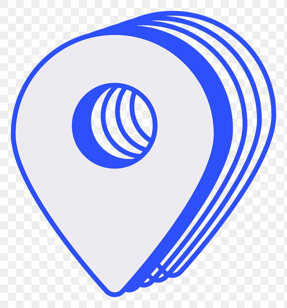 location pin png blue layer icon, transparent background