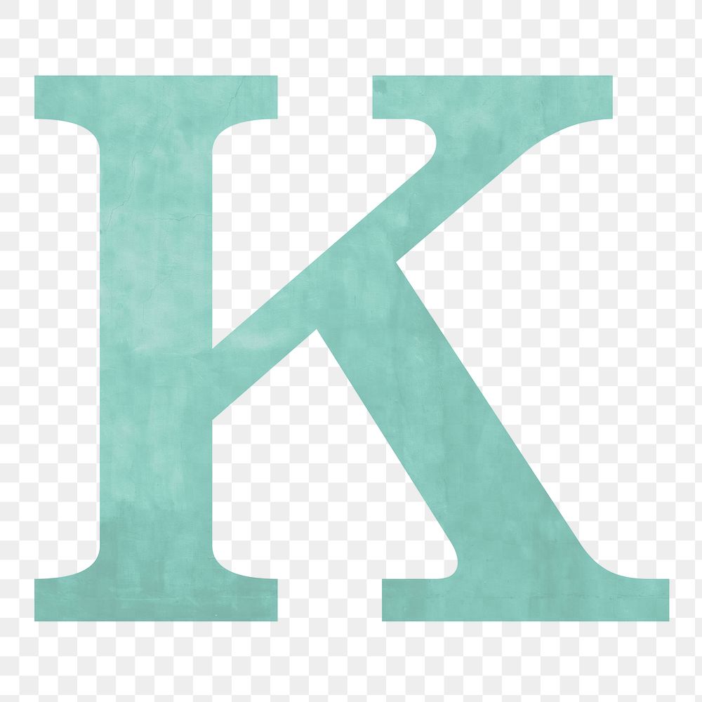 PNG Letter K watercolor font, transparent background
