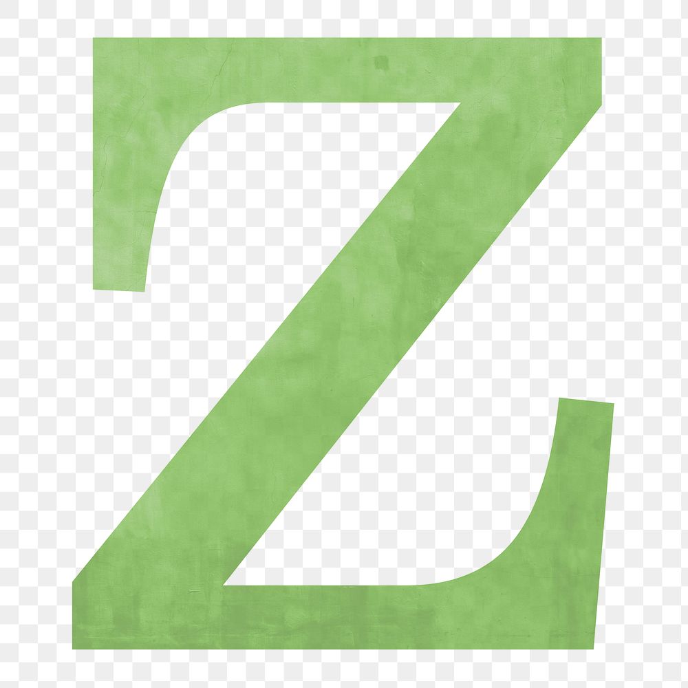 PNG Letter Z watercolor font, transparent background