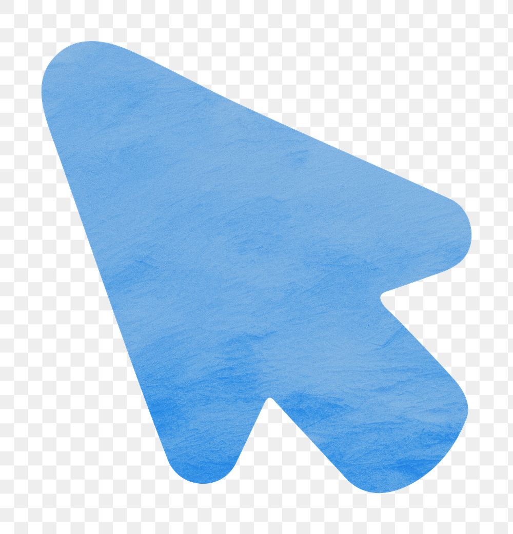 PNG arrow icon minimal digital art, transparent background