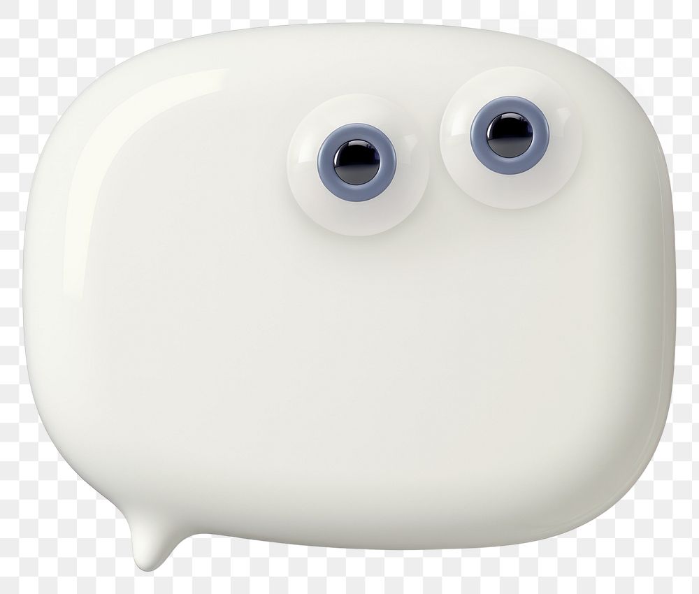 3D speech bubble png character icon, transparent background