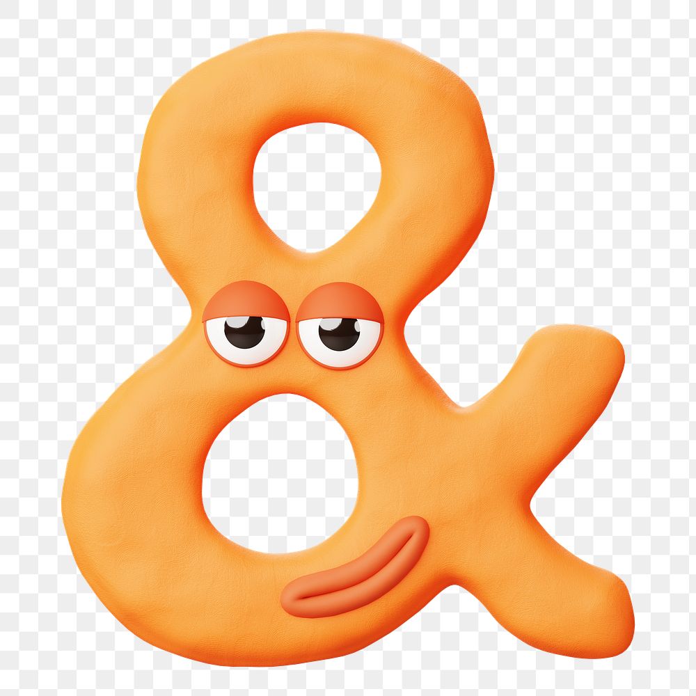 Ampersand sign png character, transparent background