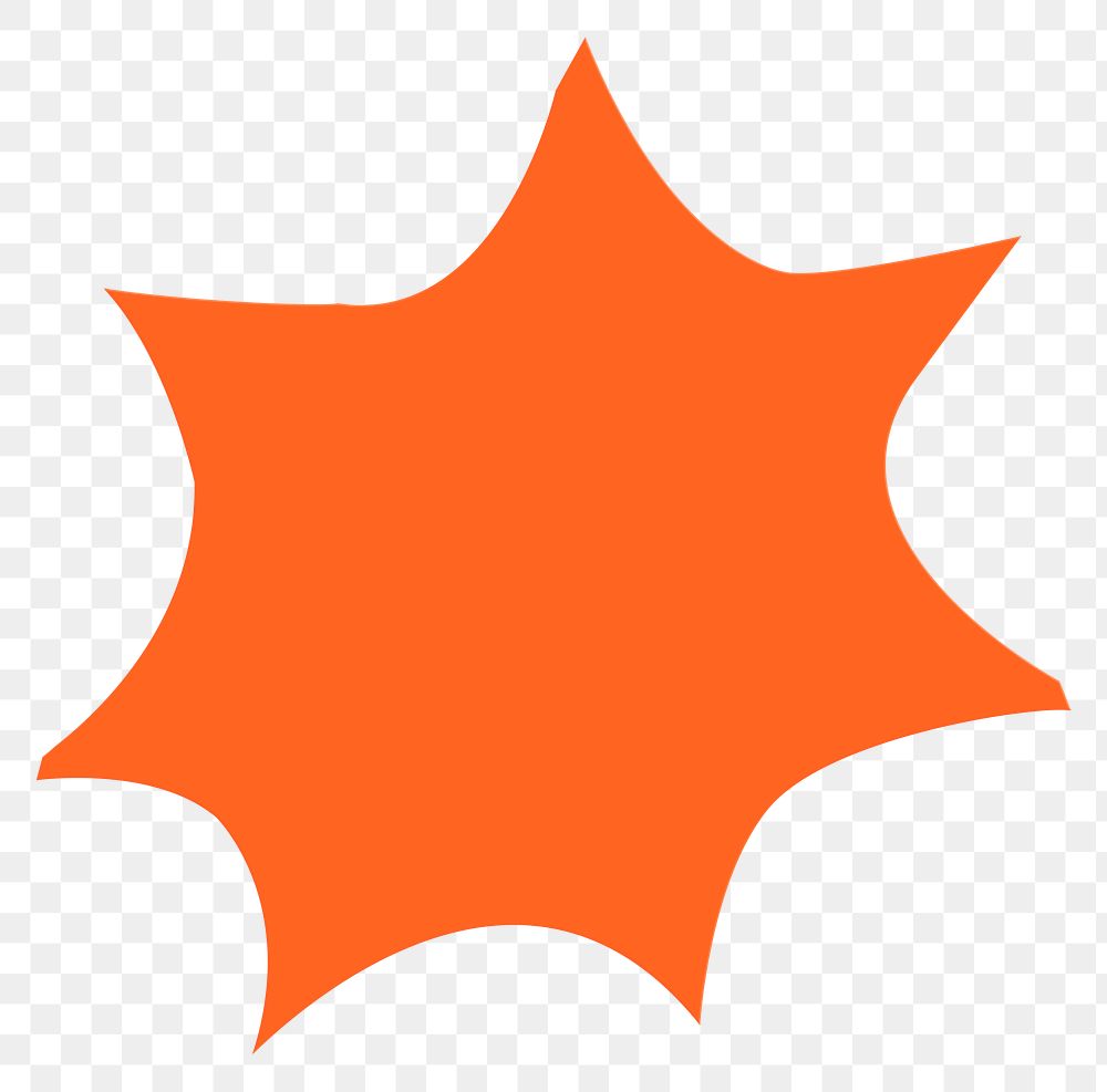 Orange shape PNG element, transparent background