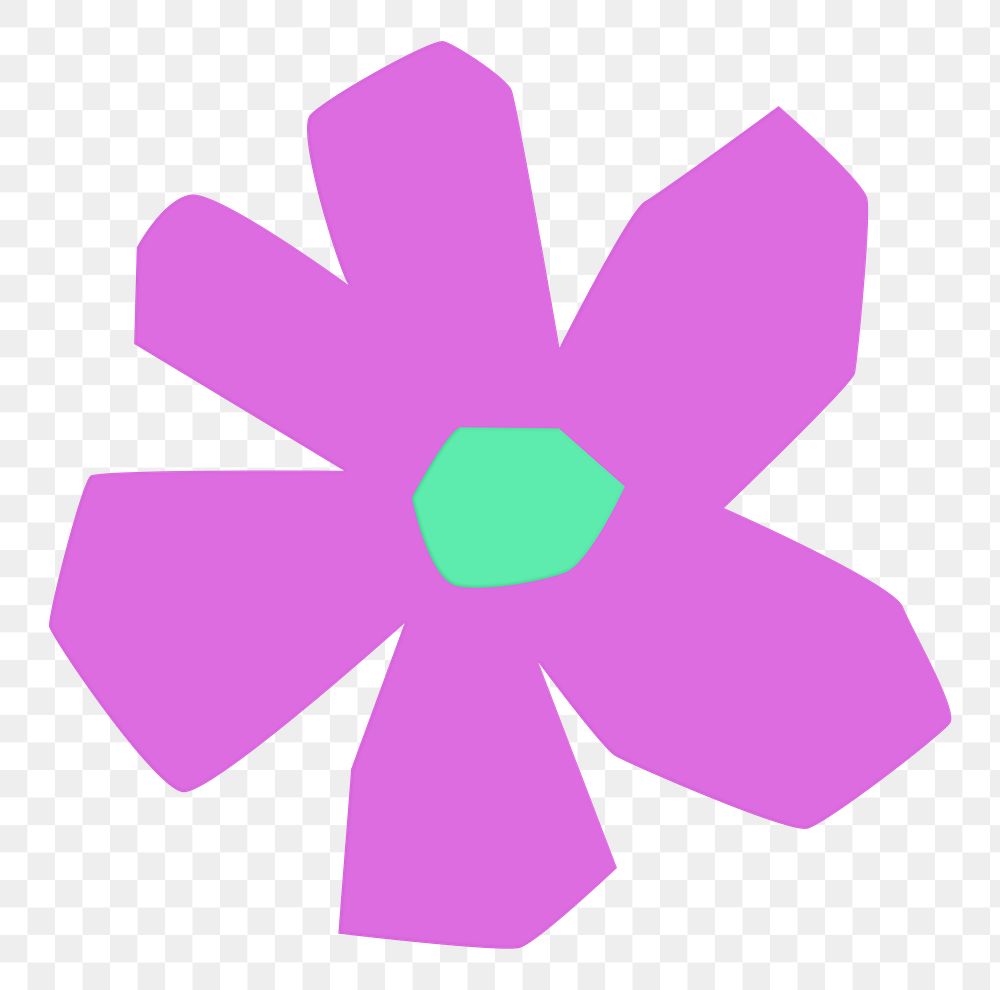 Purple flower PNG element, transparent background