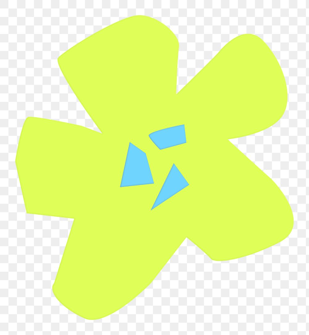 Yellow flower PNG element, transparent background