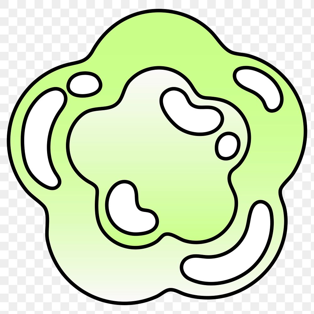 PNG badge icon, lime green shape, transparent background