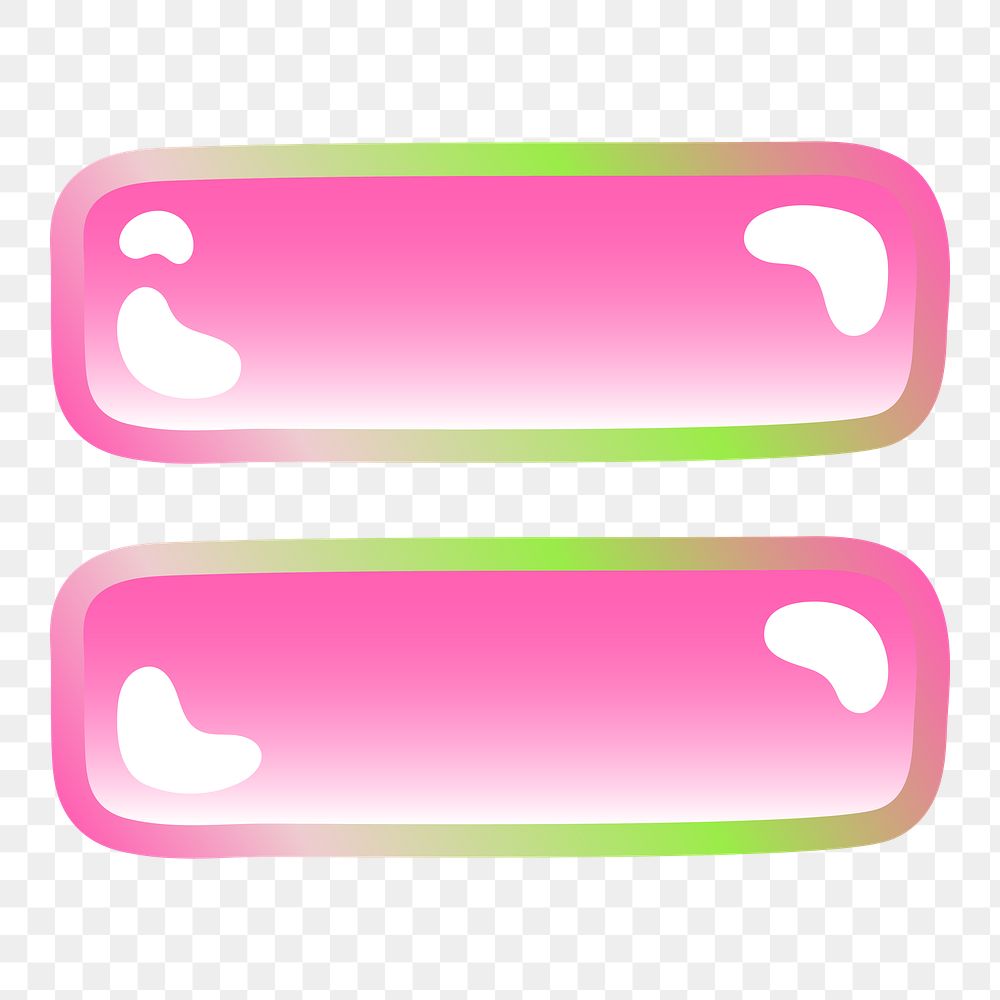PNG equal to  sign, funky pink symbol, transparent background