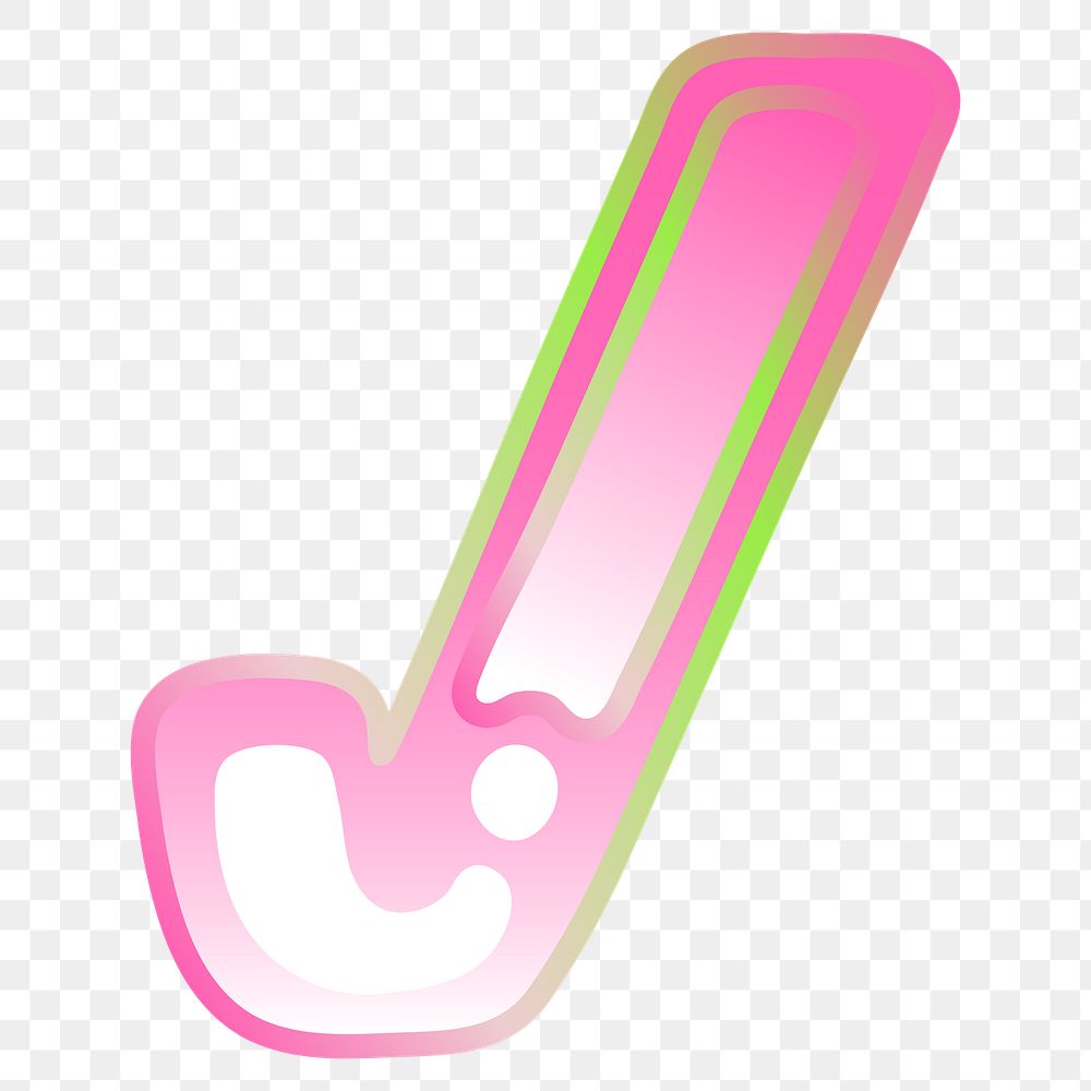 PNG right mark icon, funky pink, transparent background