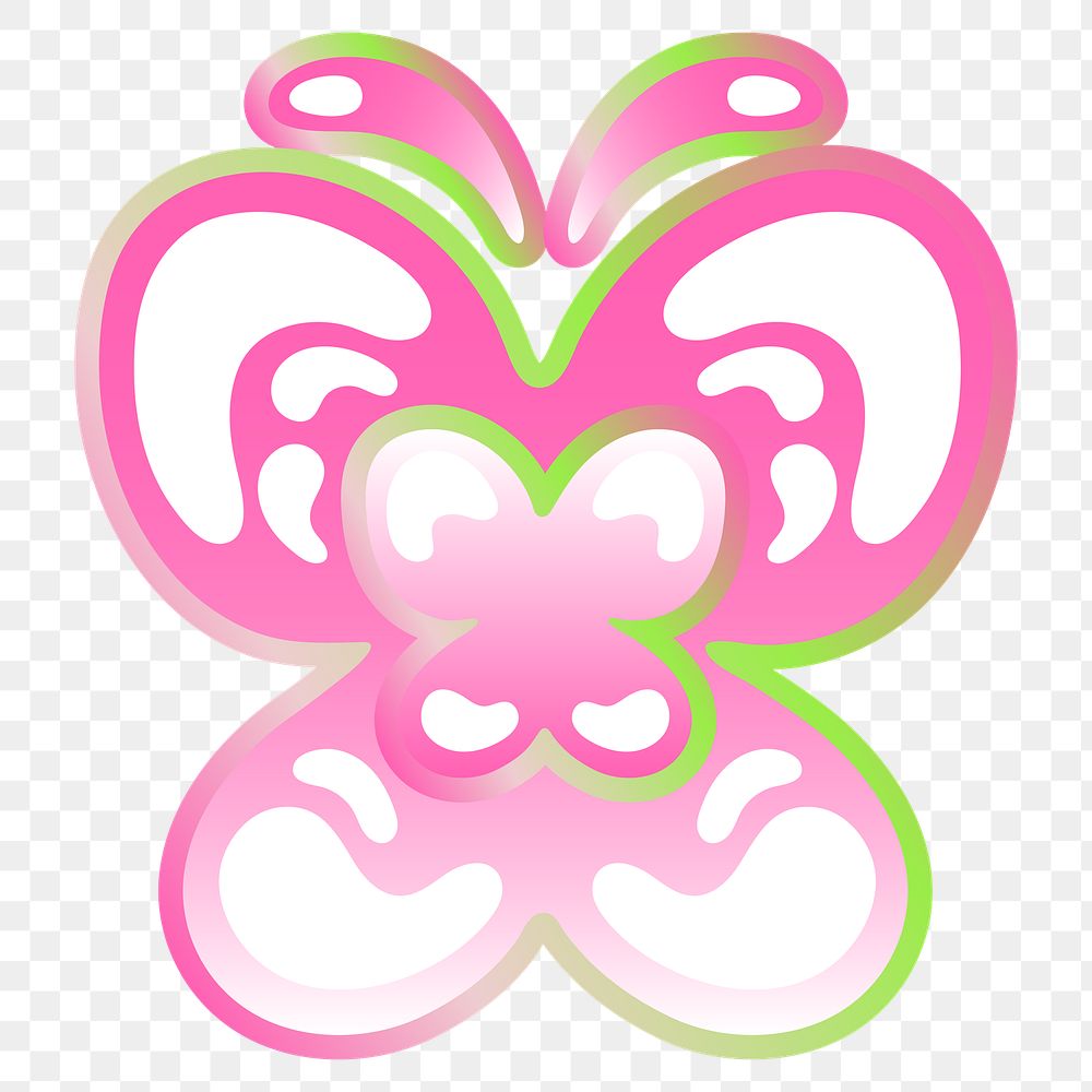 PNG butterfly icon, funky pink, transparent background