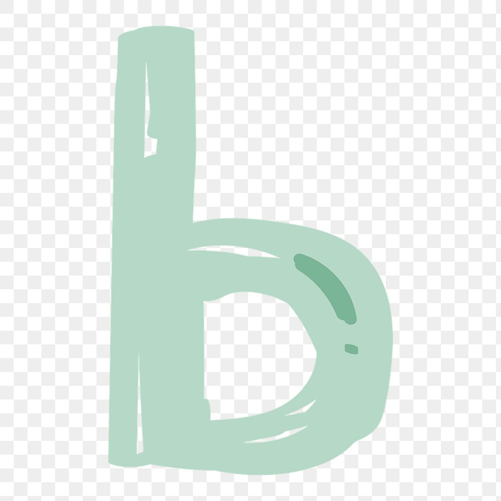 PNG Letter B hand drawn doodle font, transparent background