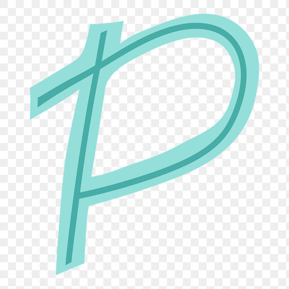 PNG Letter P hand drawn doodle font, transparent background