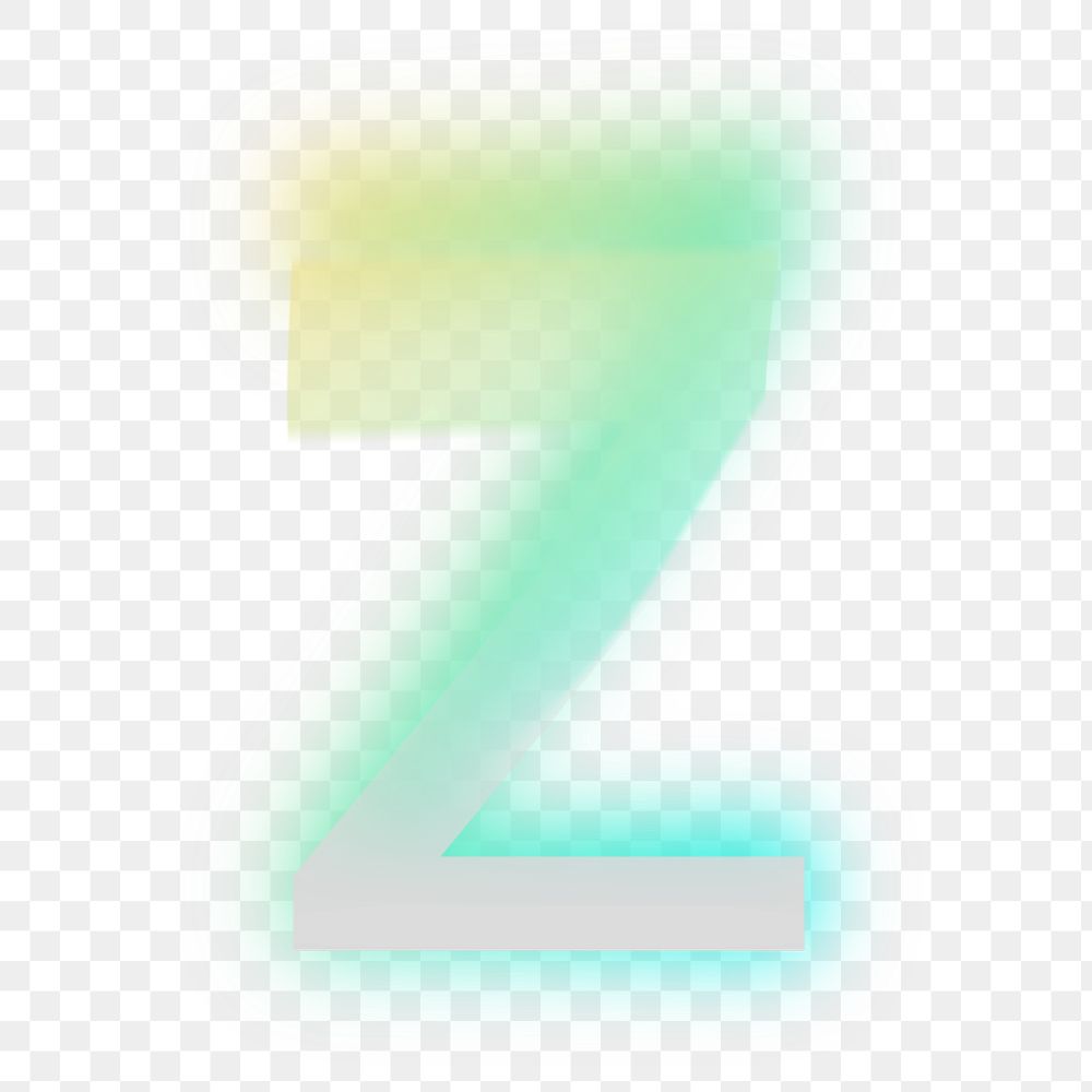Letter Z  png offset color font, transparent background