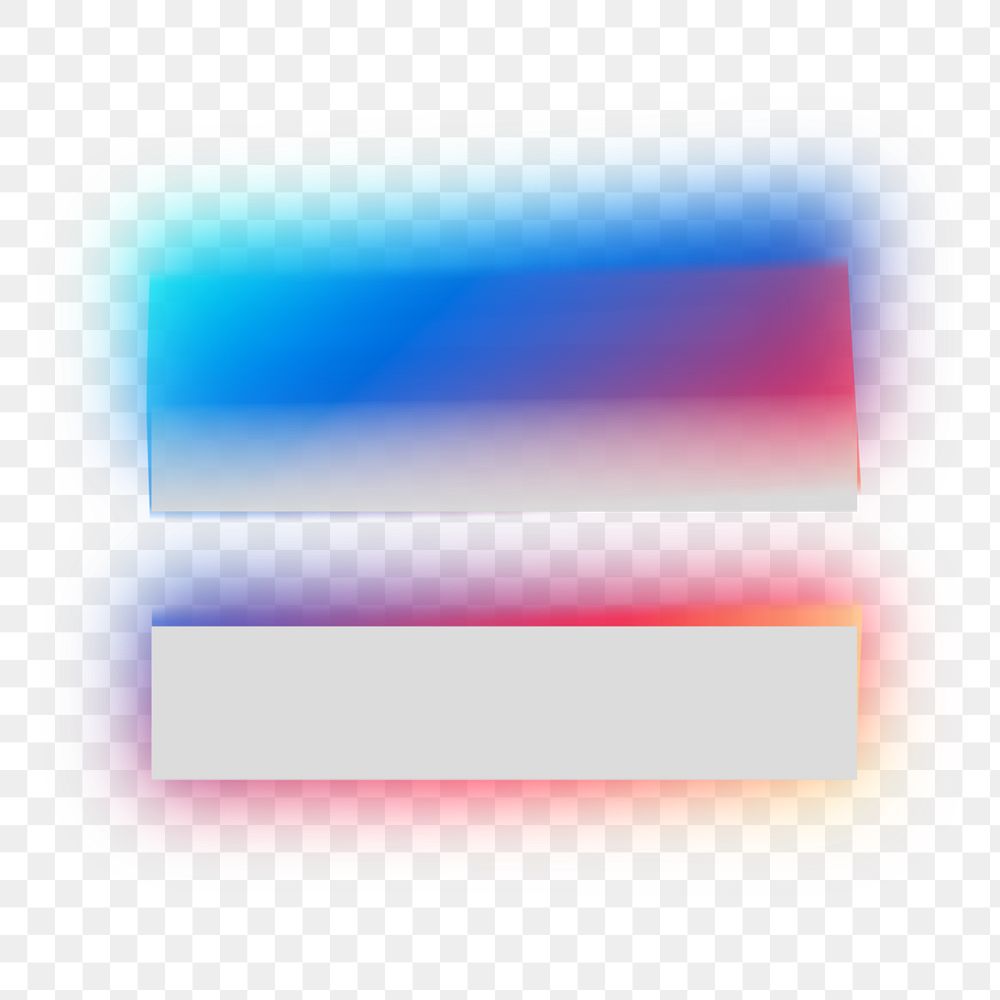 Equal to png offset color sign, transparent background