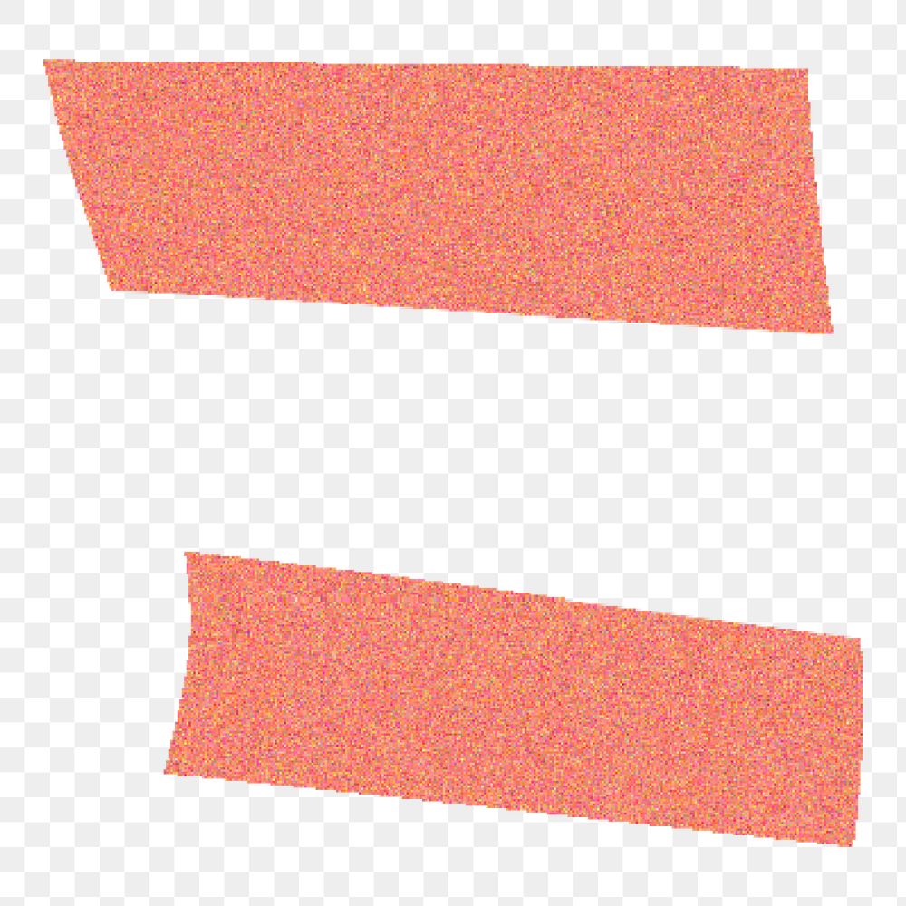 Equal to png  orange distort sign, transparent background